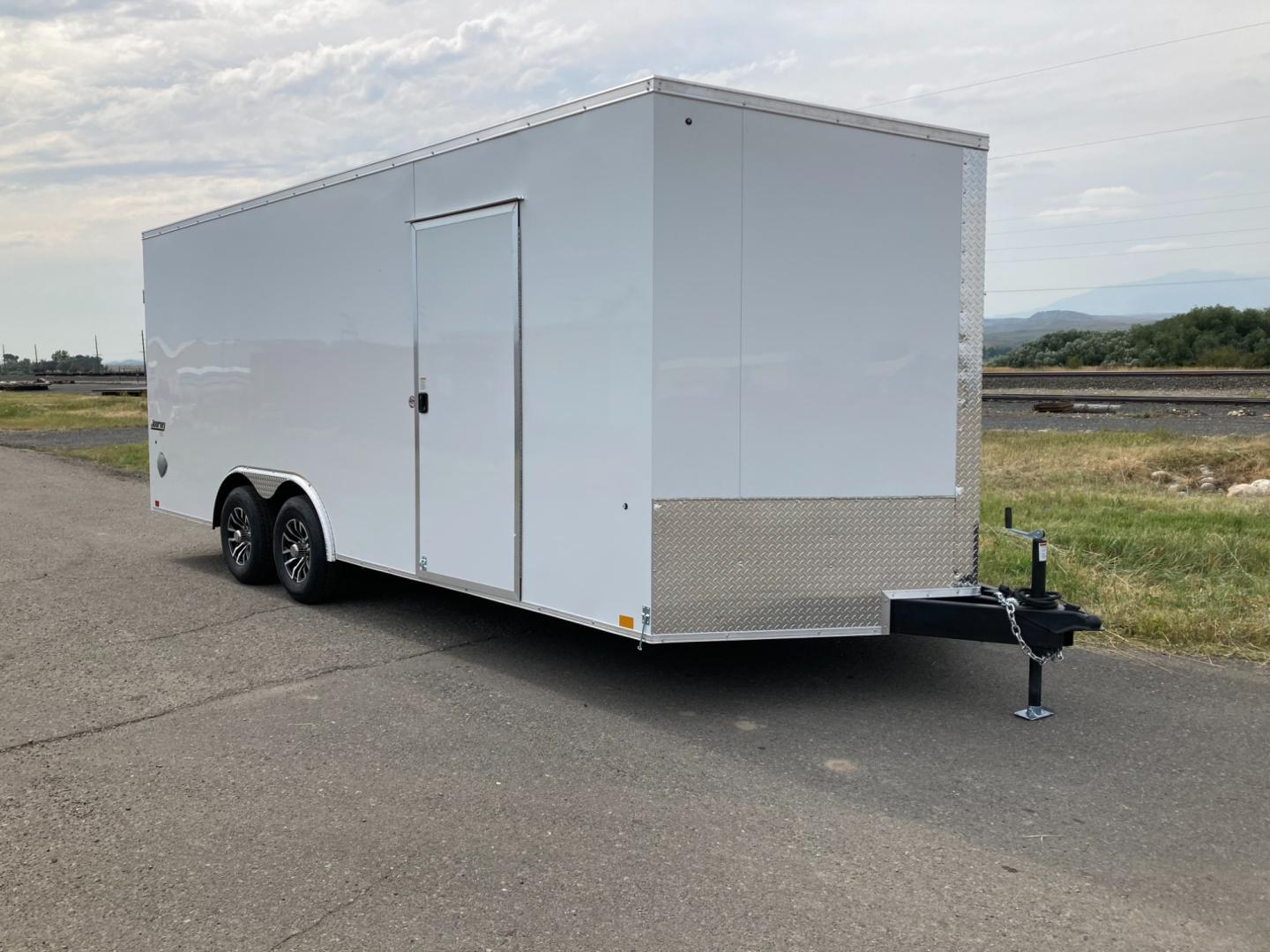 2025 Pace , located at 310 West 1st Ave, Big Timber, MT, 59011, (406) 860-8510, 45.833511, -109.957809 - Pace American Journey SE 81/2 x 20 v-nose car hauler, 10K GVW, 81" rear door opening height, bonded sides - no screws, 16" on center tube sidewall uprights, 16" on center floor crossmembers, tube frame construction, 3/4" Drymax floor, 3/8" Drymax sidewalls, (2) - 5k axles with electric brakes and EZ - Photo#1